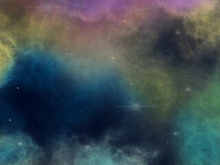Obraz premium night scenery with colorful and light milky way full of stars in the sky
