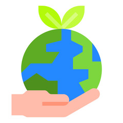Ecology flat style icon