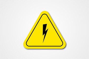 High Voltage Sign. Danger symbol.