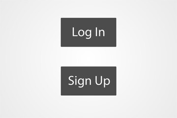 sign up and log in button. flat linear style trend modern logo