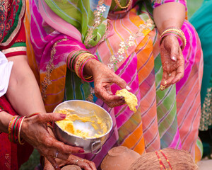 Religious rituals, traditional Hindu wedding , India	