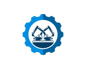 Mechanical gear with twin excavator construction inside