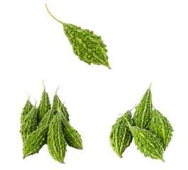 bitter gourd isolated on white background