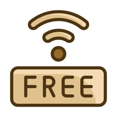 free wifi two tone icon
