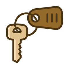 room key two tone icon