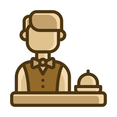 room service two tone icon