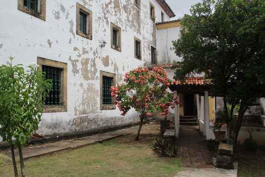 A courtyard in the colonial town of Olinda, Brazil.