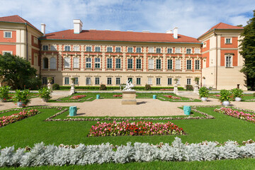 16th century baroque Lancut Castle, former Polish magnate residence, colorful Italian Garden,...