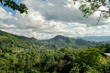 small village in the middle of the mountain
