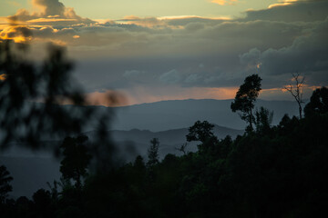 The golden sun contrasts with the azure gold.