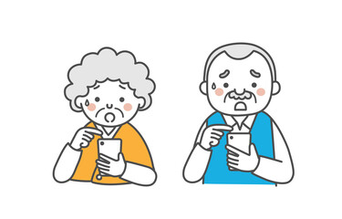 おじいさんとおばあさんのイラスト