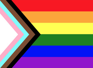 New LGBTQ + Flag for the rights of pride and sexuality 