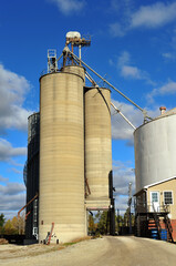 A small town farming cooperative, highly typical of those once extensively found through the Midwestern United States. 