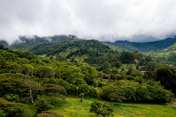 Aerial view of Boquete in the Chiriqui province of western Panama.