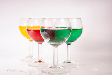 colorful juicy summer drinks
