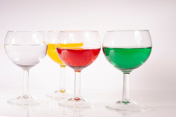 colorful juicy summer drinks