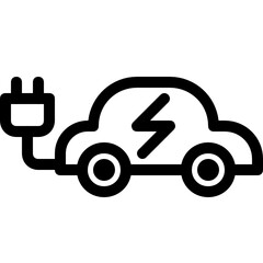 Electric car icon
