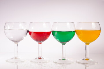 colorful juicy summer drinks