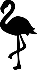silhouette of a flamingo.