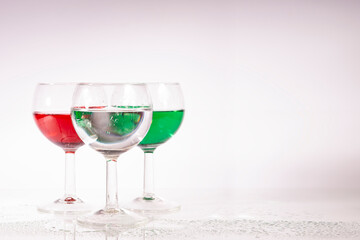 colorful juicy summer drinks
