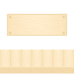 Wood label background. Cartoon wooden signboards. Wood banner vector elements isolated on white background.