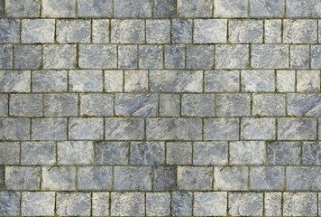old stone brick wall background, close-up facade