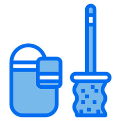 mop blue line icon