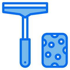 Wiper blue line icon