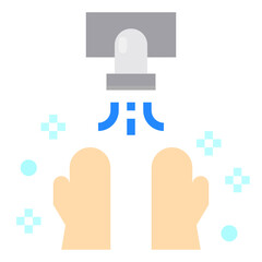 hand cleaning flat icon