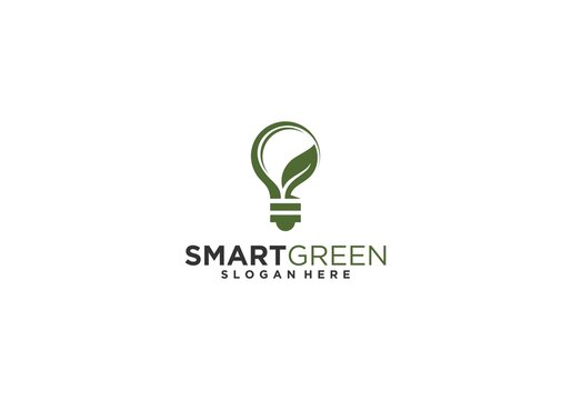 smart garden logo with lights and leaves that reflect intelligence in gardening