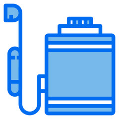 Pesticide blue line icon