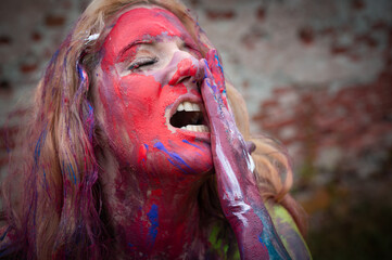 Paint my face red