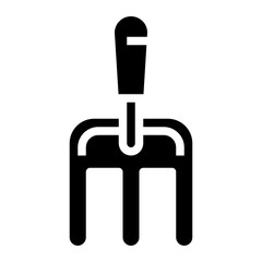 Pitchfork glyph icon