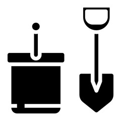 Shovel glyph icon