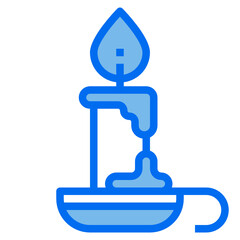 Candle blue line icon