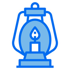 Candle blue line icon