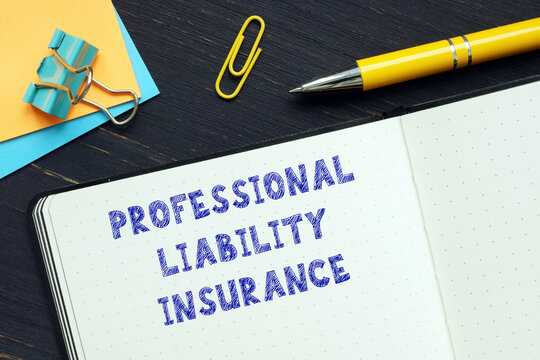 Financial concept meaning PROFESSIONAL LIABILITY INSURANCE with sign on the bank form