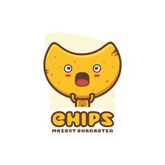 cute chips mascot character