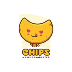 cute chips mascot character