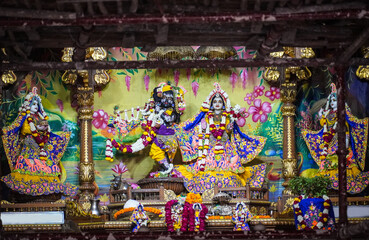 Shree Radha krishna statue in iskon Temple -Hindu God Temple image