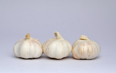 Fresh Garlic on white background