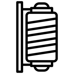 barber shop pole outline style icon