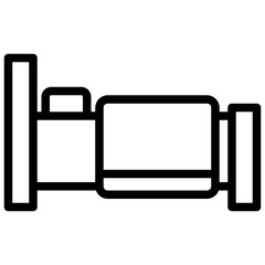 single bed outline style icon