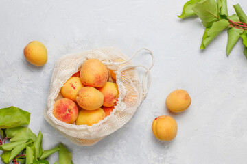 Organic sweet juicy apricot fruits.