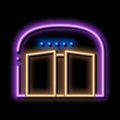 opening car salon neon light sign vector. Glowing bright icon opening car salon sign. transparent symbol illustration