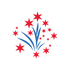 fireworks vector illustration design