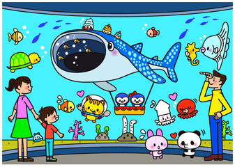 Naklejka premium 海の生き物