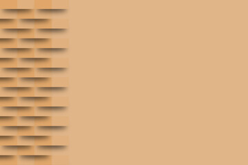 Simple clean brown 3d background with copy space