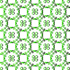 
Geometric vector pattern with black and green gradient. simple ornament for wallpapers and backgrounds.