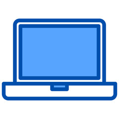Laptop blue style icon